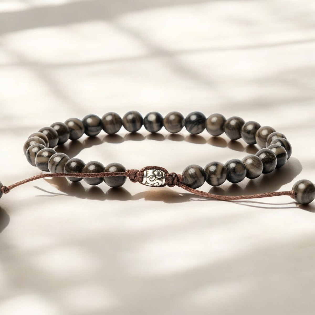 Herrenarmband aus schwarzem Jaspis