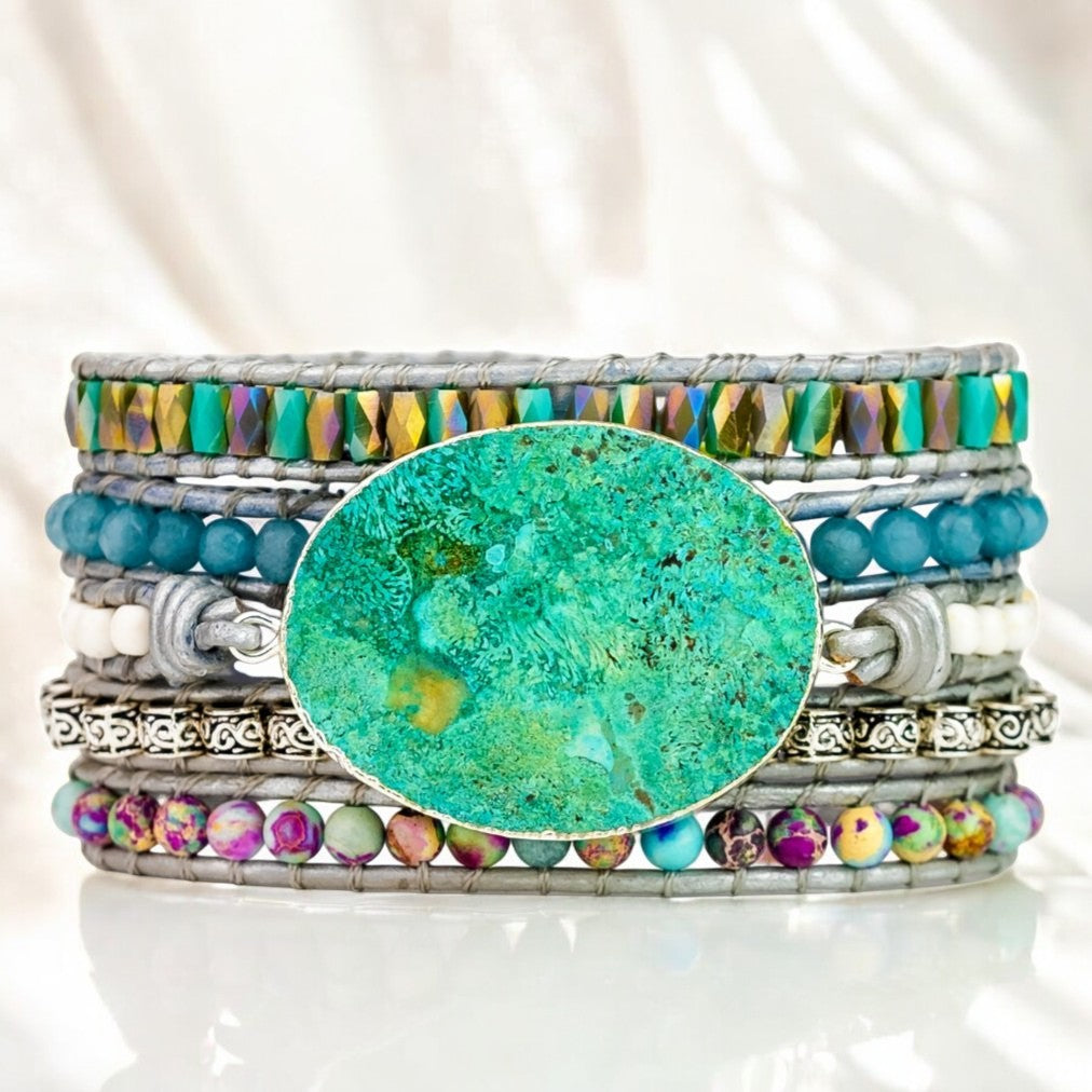 Ocean Jasper Schutzwickel-Armband
