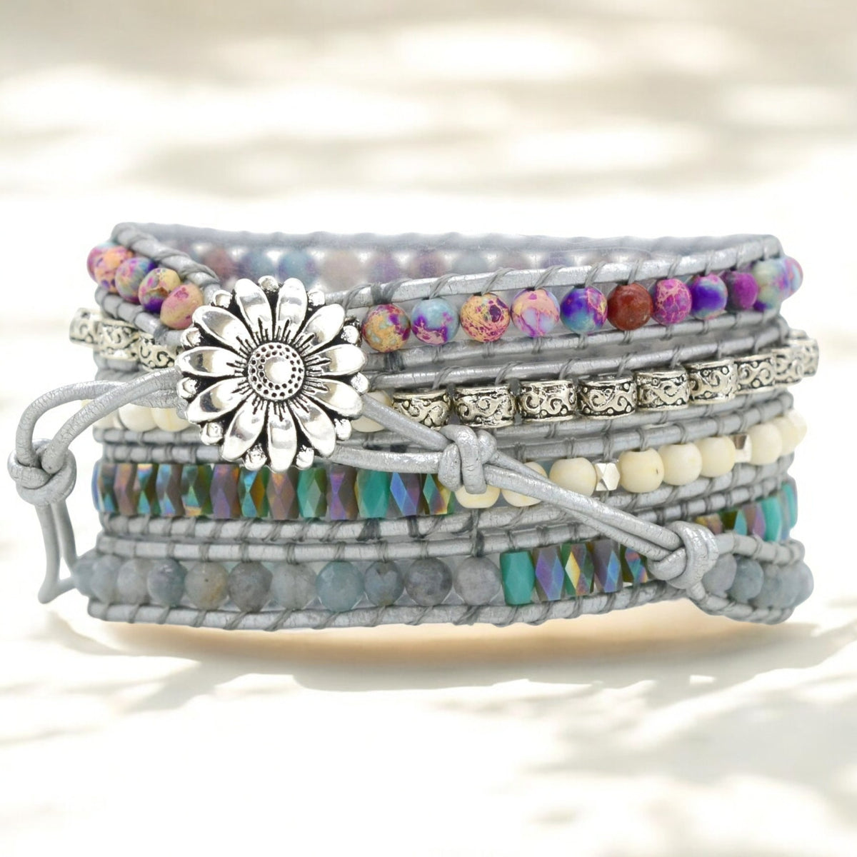 Ocean Jasper Schutzwickel-Armband