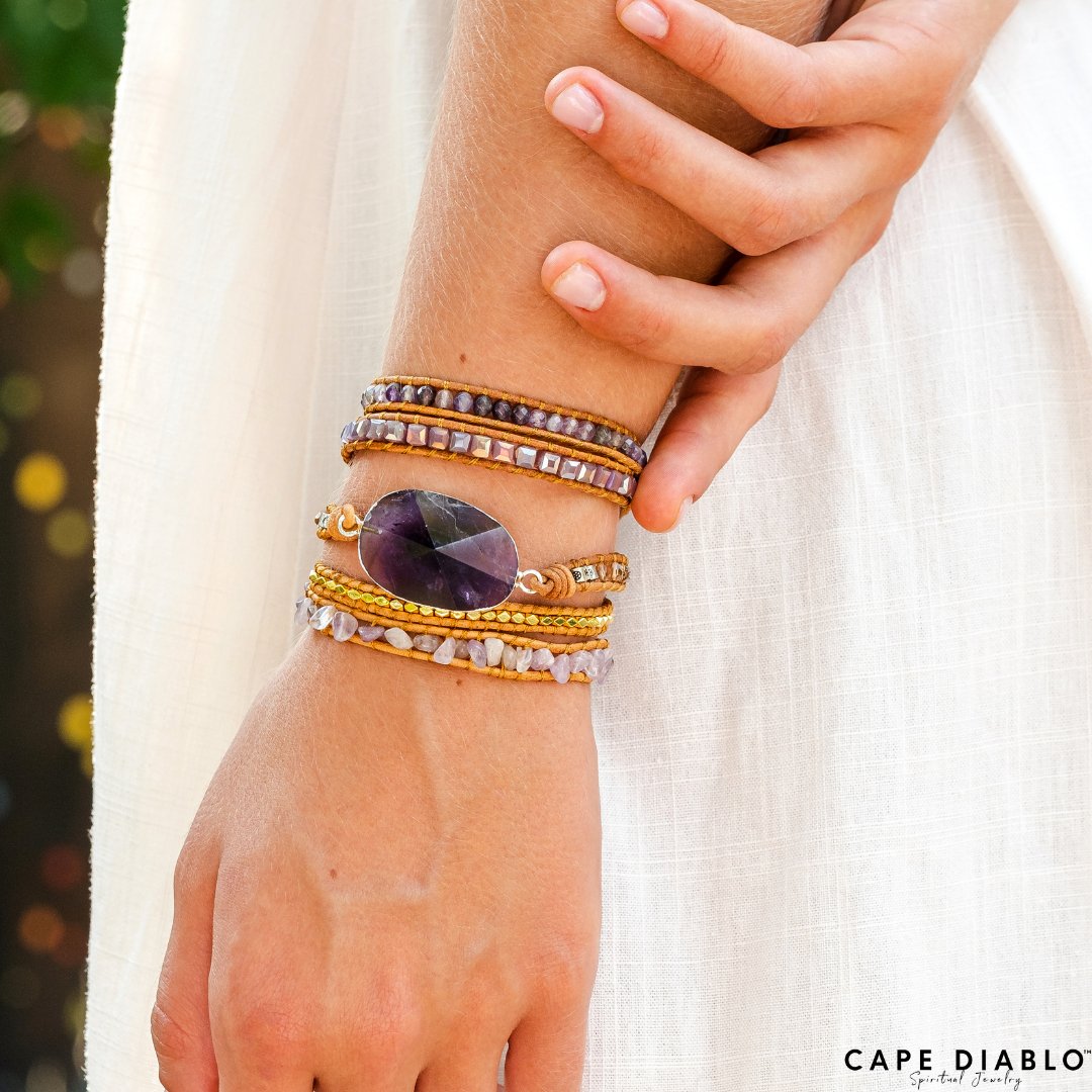 Amethyst Imperial Wrap Bracelet - Cape Diablo