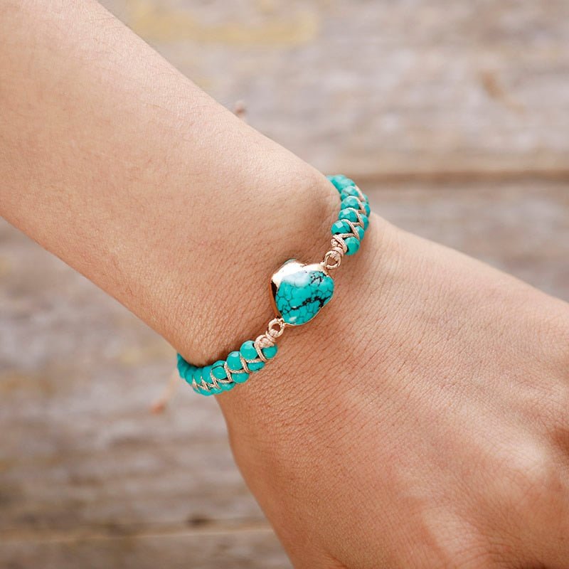 Ethnic Turquoise Charm Bracelet - Cape Diablo