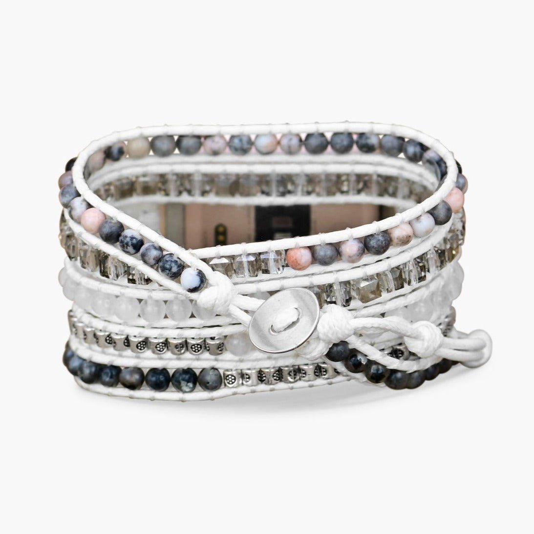 White Labradorite Fitbit Versa 2 Watch Strap - Cape Diablo