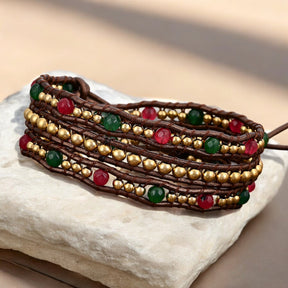 Frohe Weihnachten Herz Wickelarmband