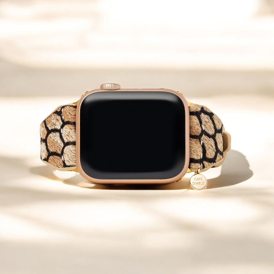 Midnight Scales leren Apple Watch bandje