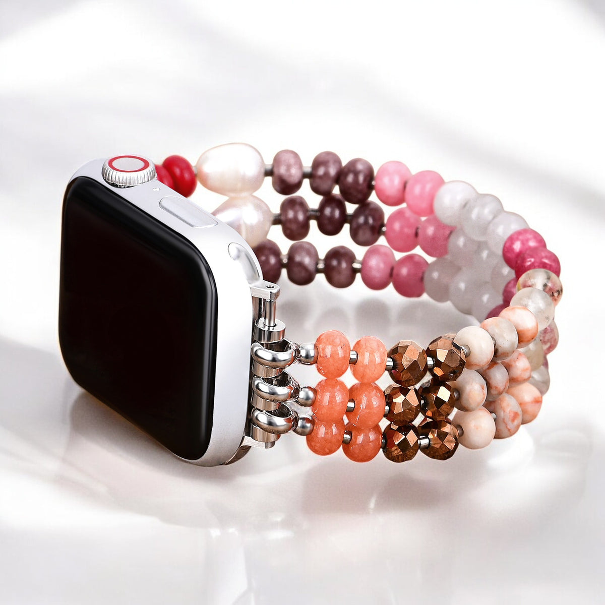 Bracelet Apple Watch en agate de dune éthérée