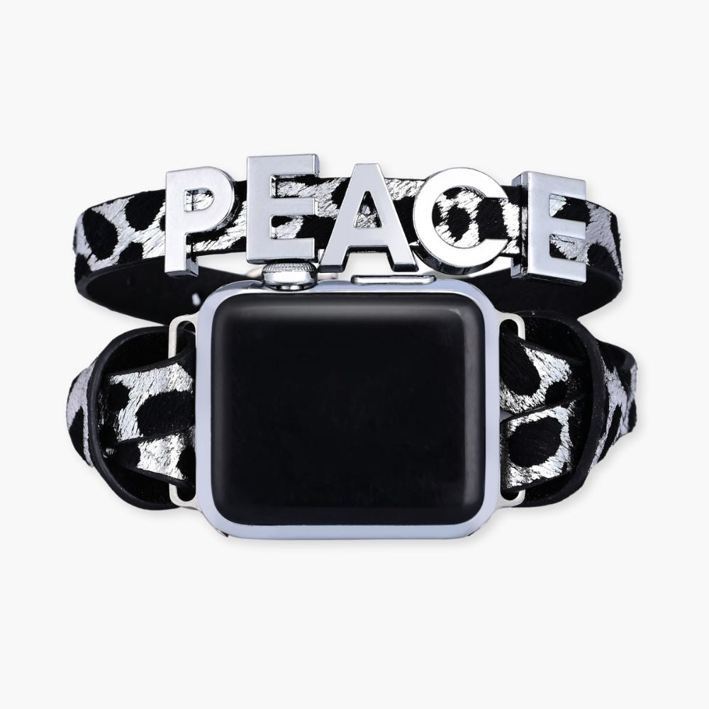 Bracelet Apple Watch en cuir Peace Safari