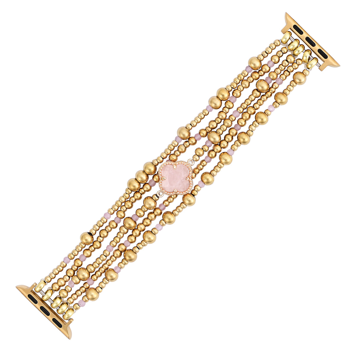 Betoverende Rozenkwarts Elegantie Rekbare Apple Watch Band