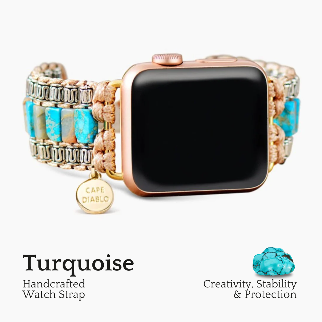 Goddelijk Ivoren Turquoise Apple Watch Bandje