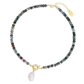 Collier pendentif perle d'agate