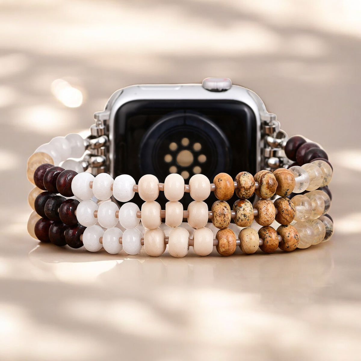 Bracelet Apple Watch en agate de dune éthérée