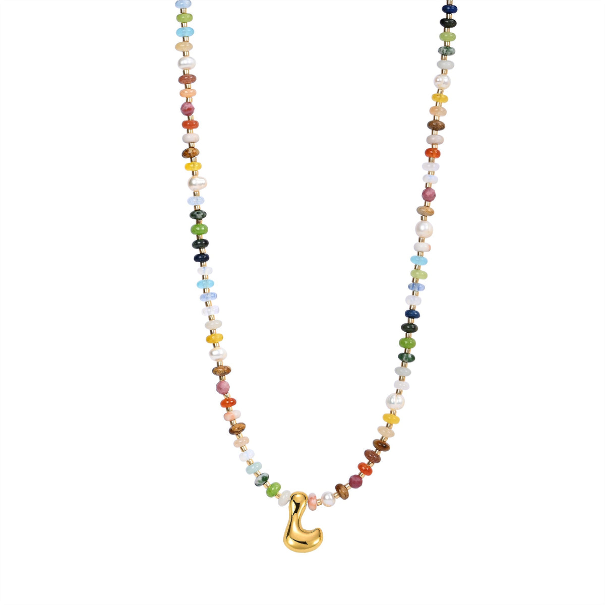 Multicolor bubbelletter ketting