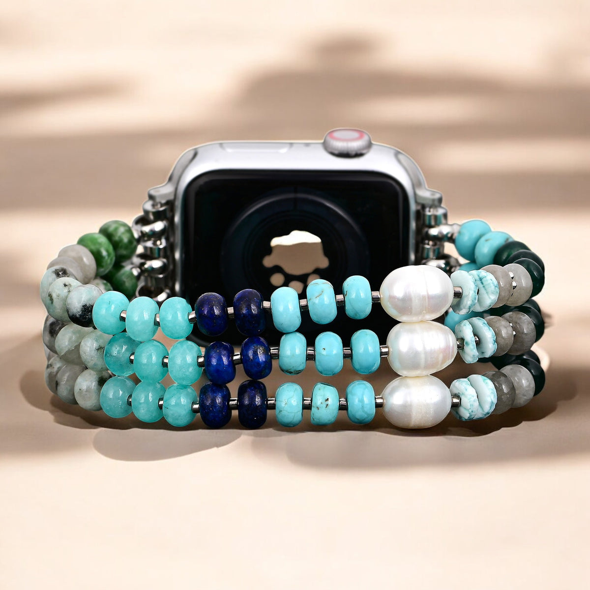 Bracelet Apple Watch en agate de dune éthérée