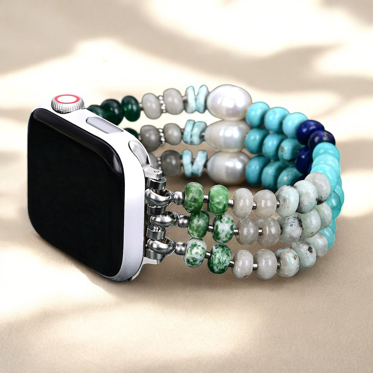 Bracelet Apple Watch en agate de dune éthérée