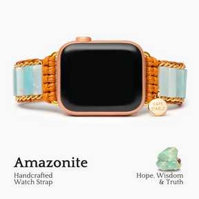 Bracelet Apple Watch avec protection Amazonite