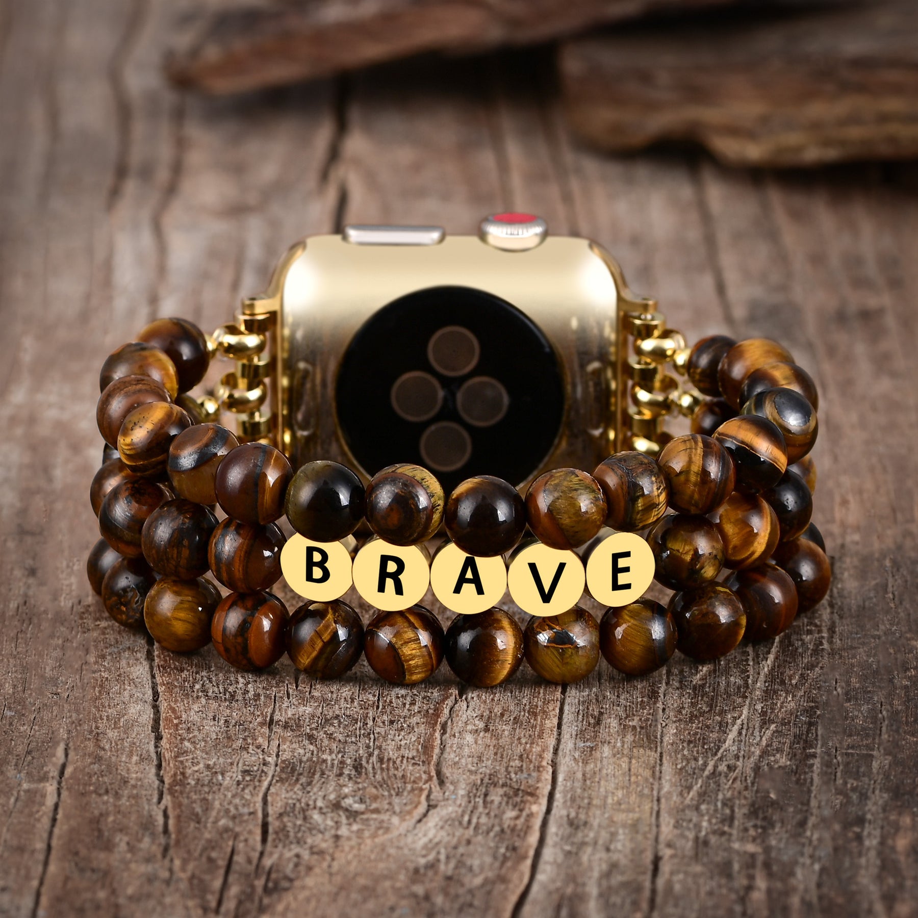 Bracelet Apple Watch Oeil de Tigre Brave Inspiration