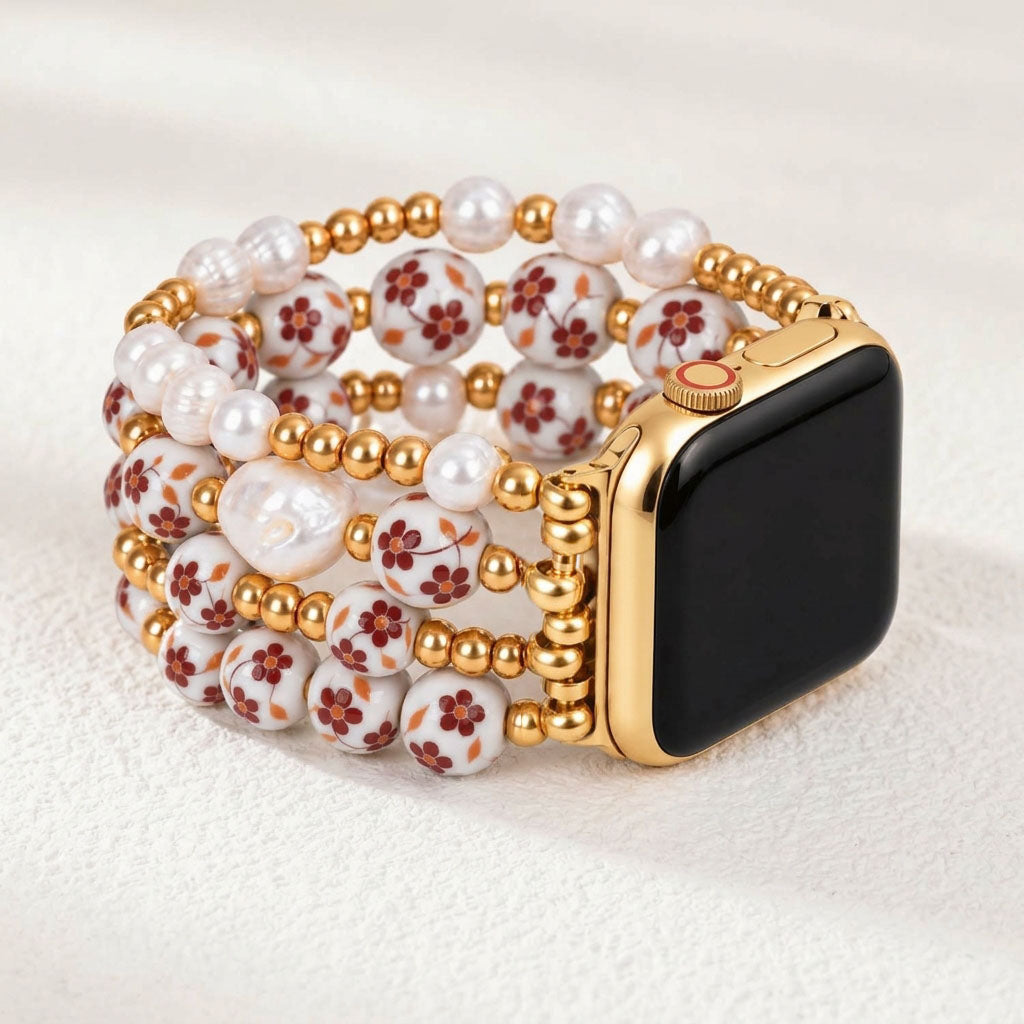 Bracelet Apple Watch Porcelain Garden Autumn Blossom