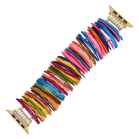 Gouden Dopamine Schil Rekbare Apple Watch Band