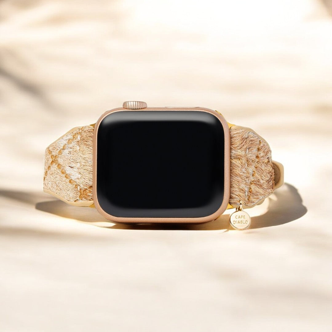 Driftwood Hues Leren Apple Watch Bandje