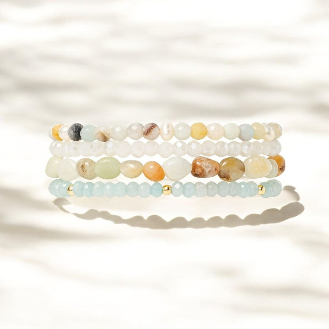 Bracelet Apple Watch en essence de perle d'amazonite
