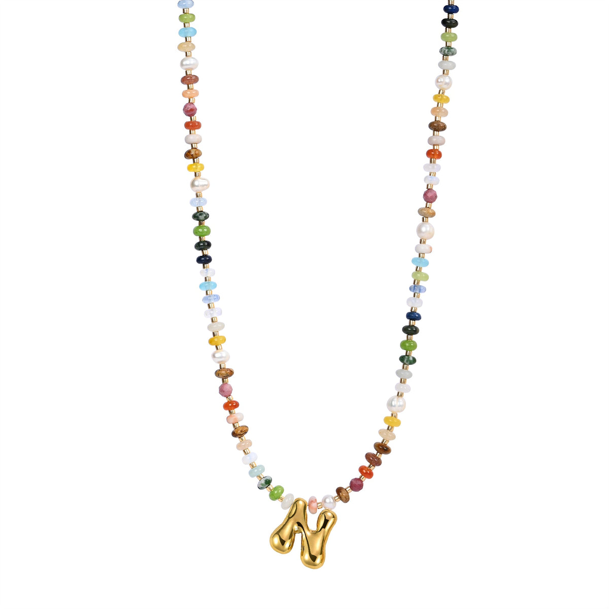 Multicolor bubbelletter ketting