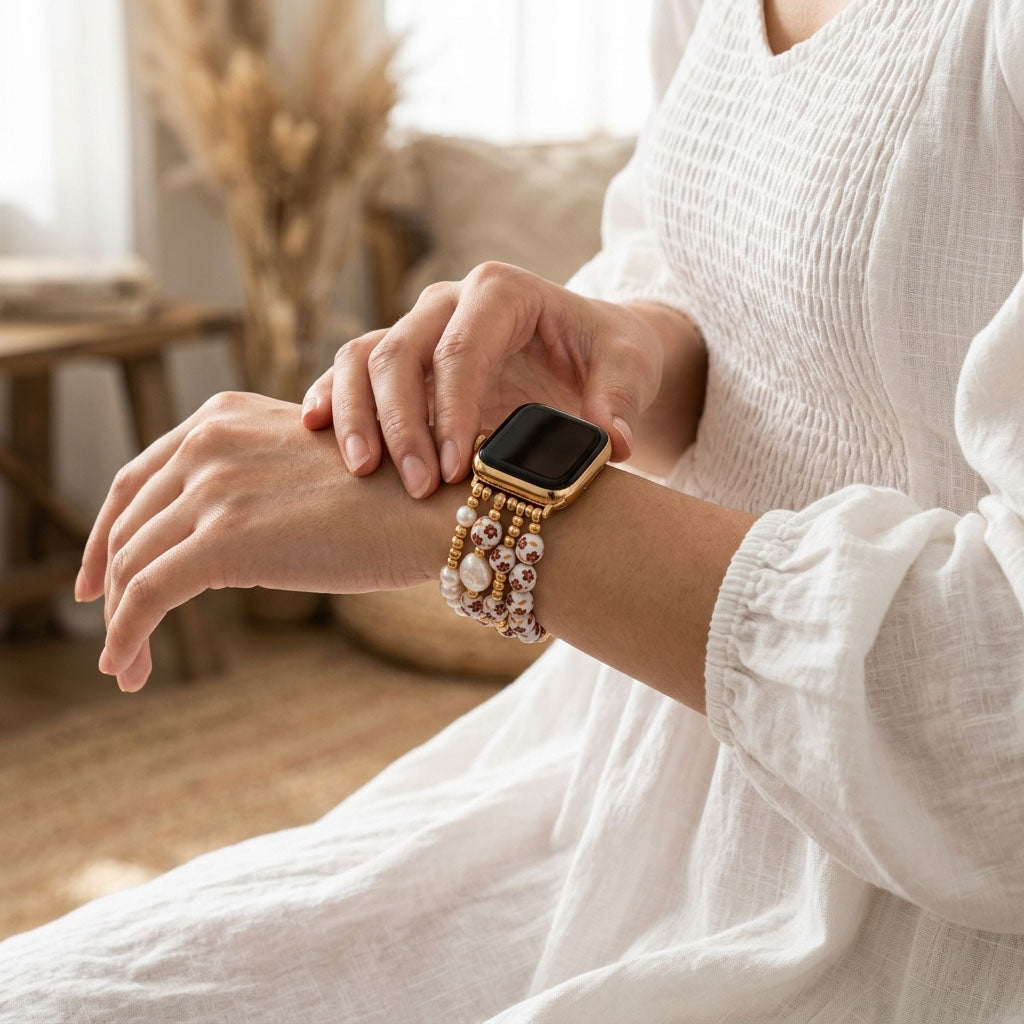 Bracelet Apple Watch Porcelain Garden Autumn Blossom