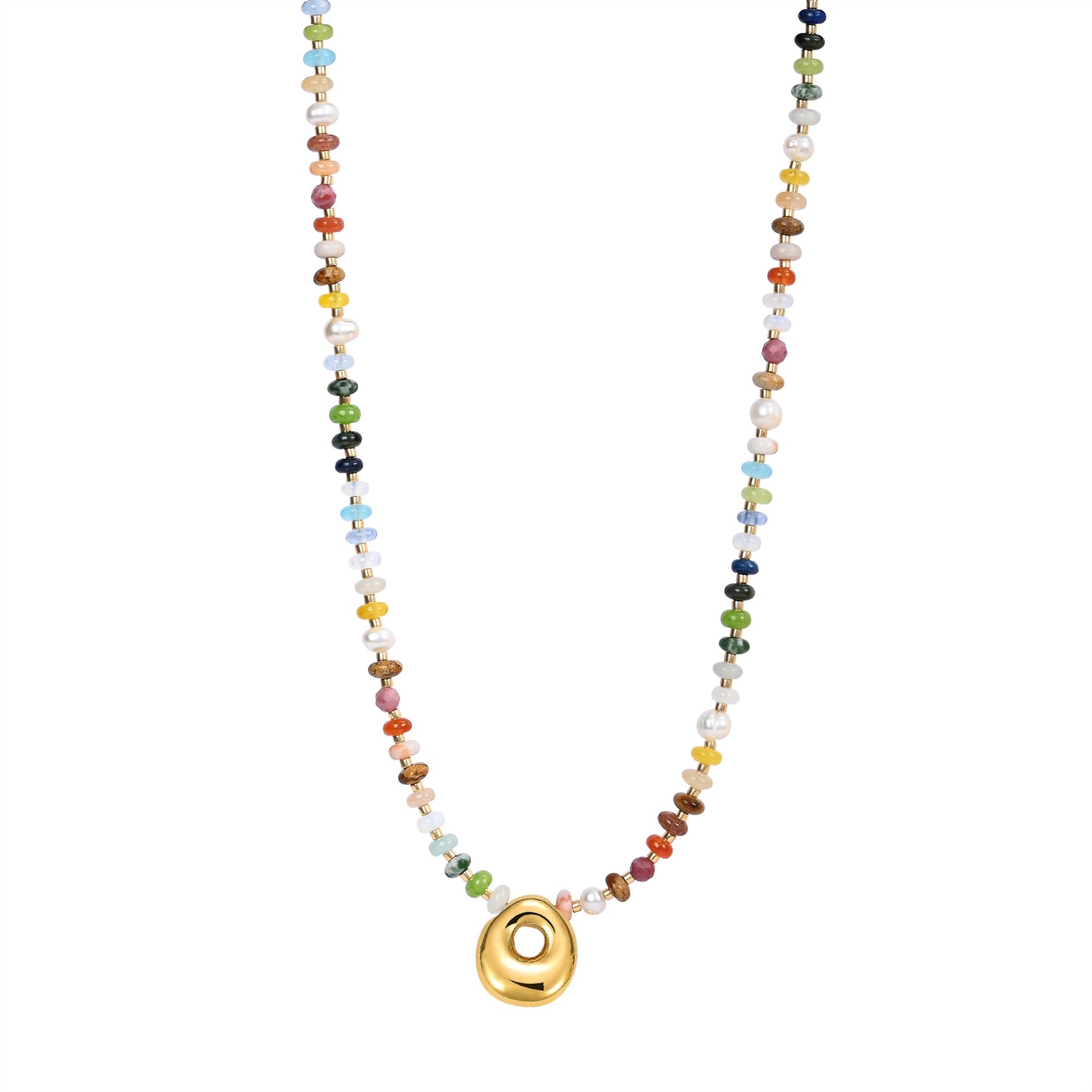 Multicolor bubbelletter ketting