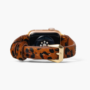 Panthera bruin lederen Apple Watch -band