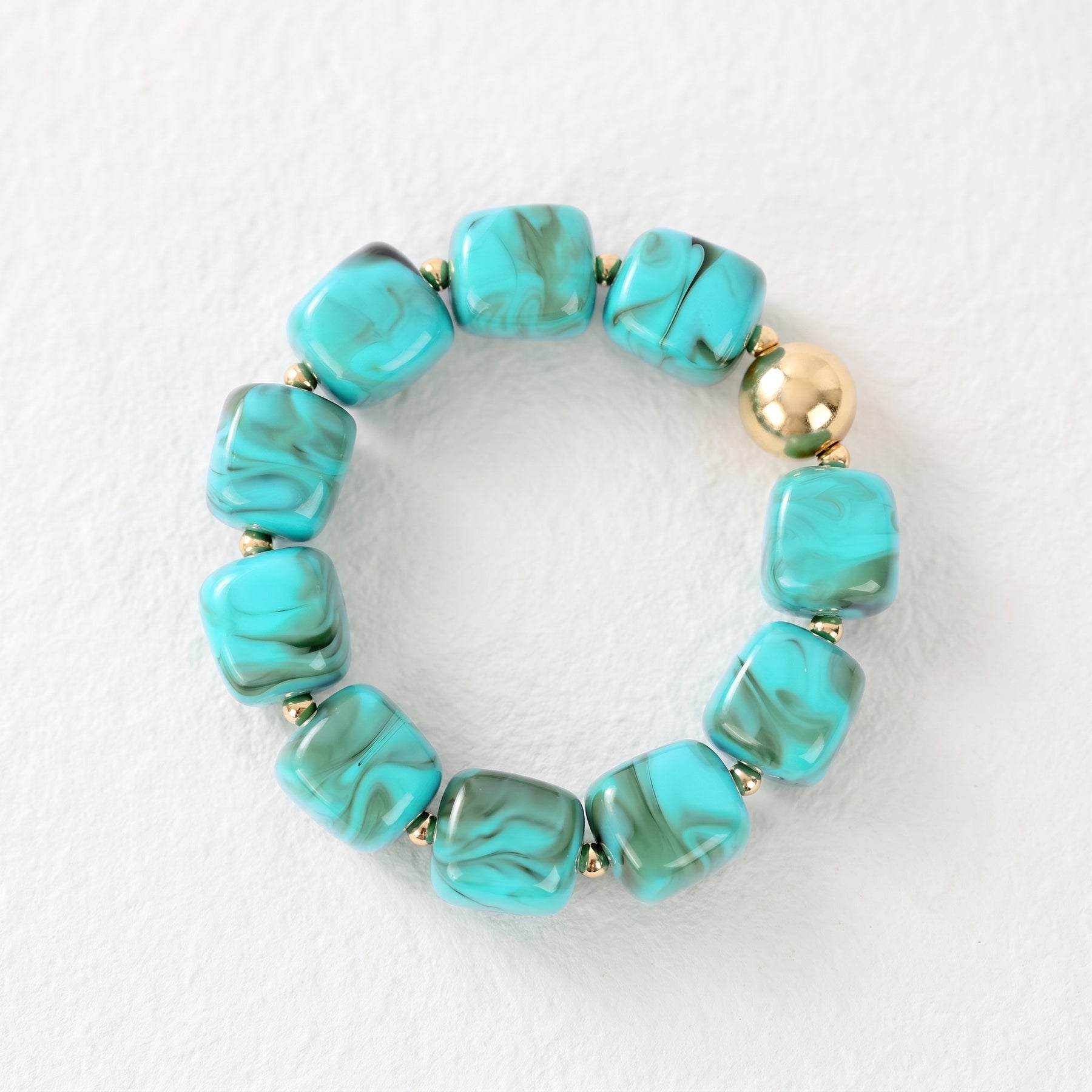 Turquoise Chunky-armband in de kleur Haven