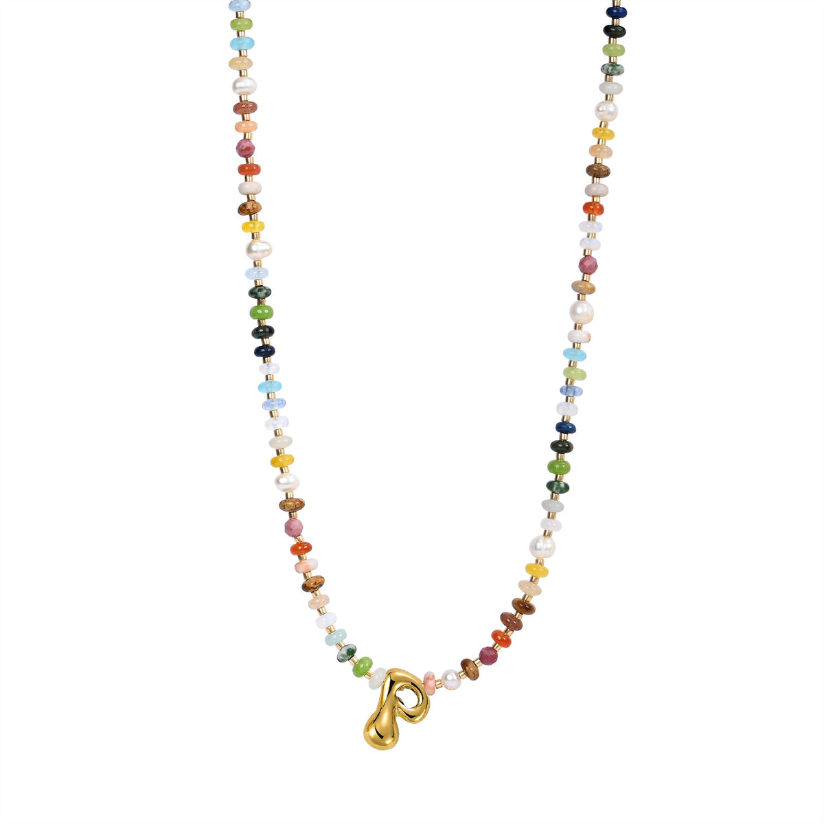 Multicolor bubbelletter ketting