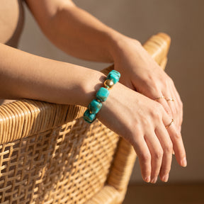 Turquoise Chunky-armband in de kleur Haven