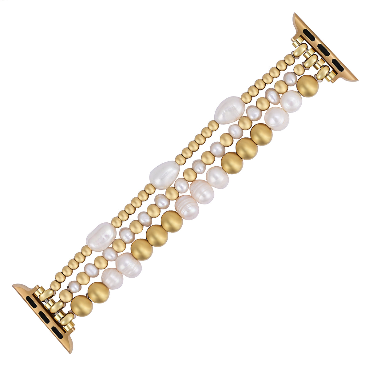 Golden Freshwater Pearl Stretch Apple Watch Armband
