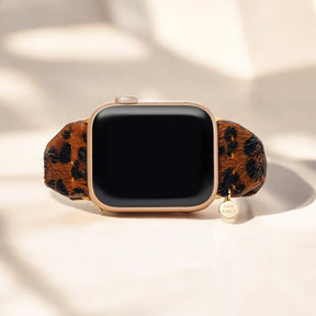 Panthera Bruine Leren Apple Watch Band