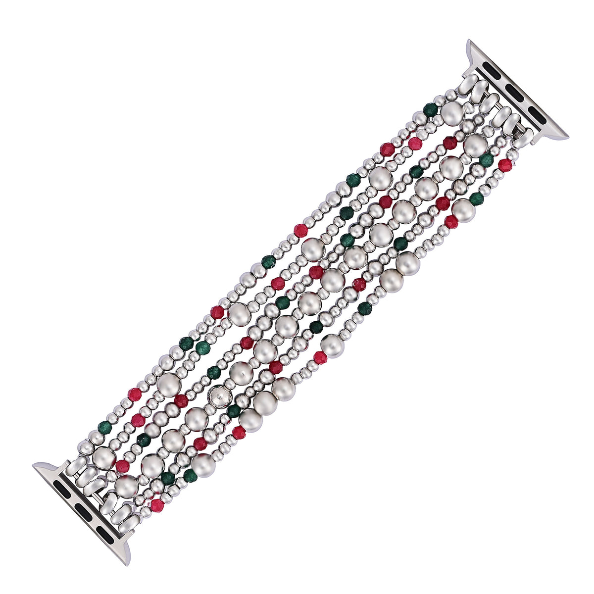 Bracelet extensible magique argenté de Noël pour Apple Watch