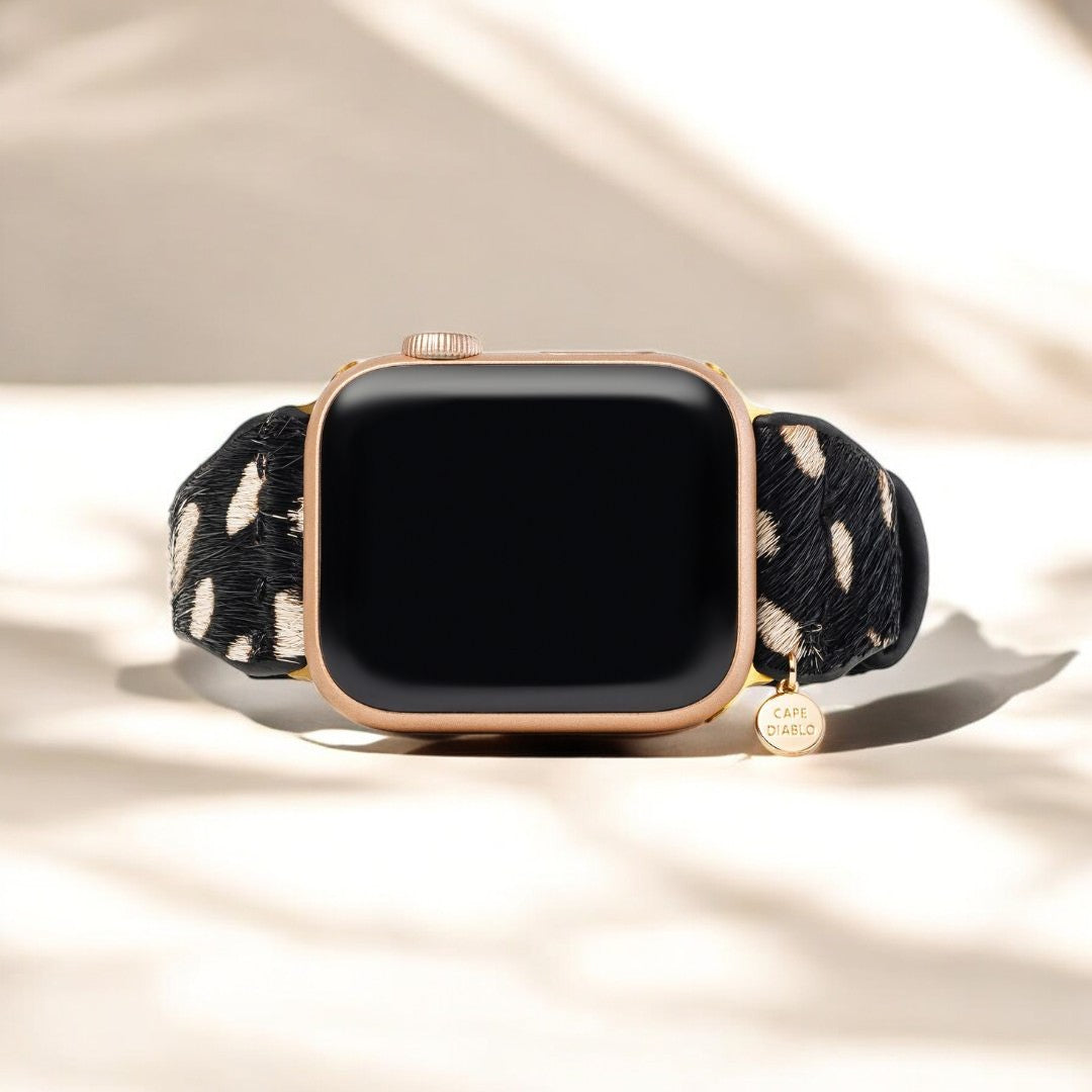 Monochroom Safari lederen Apple Watch -bandje