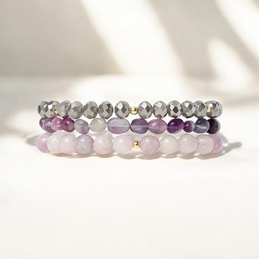 Bracelet Apple Watch Lépidolite Glow