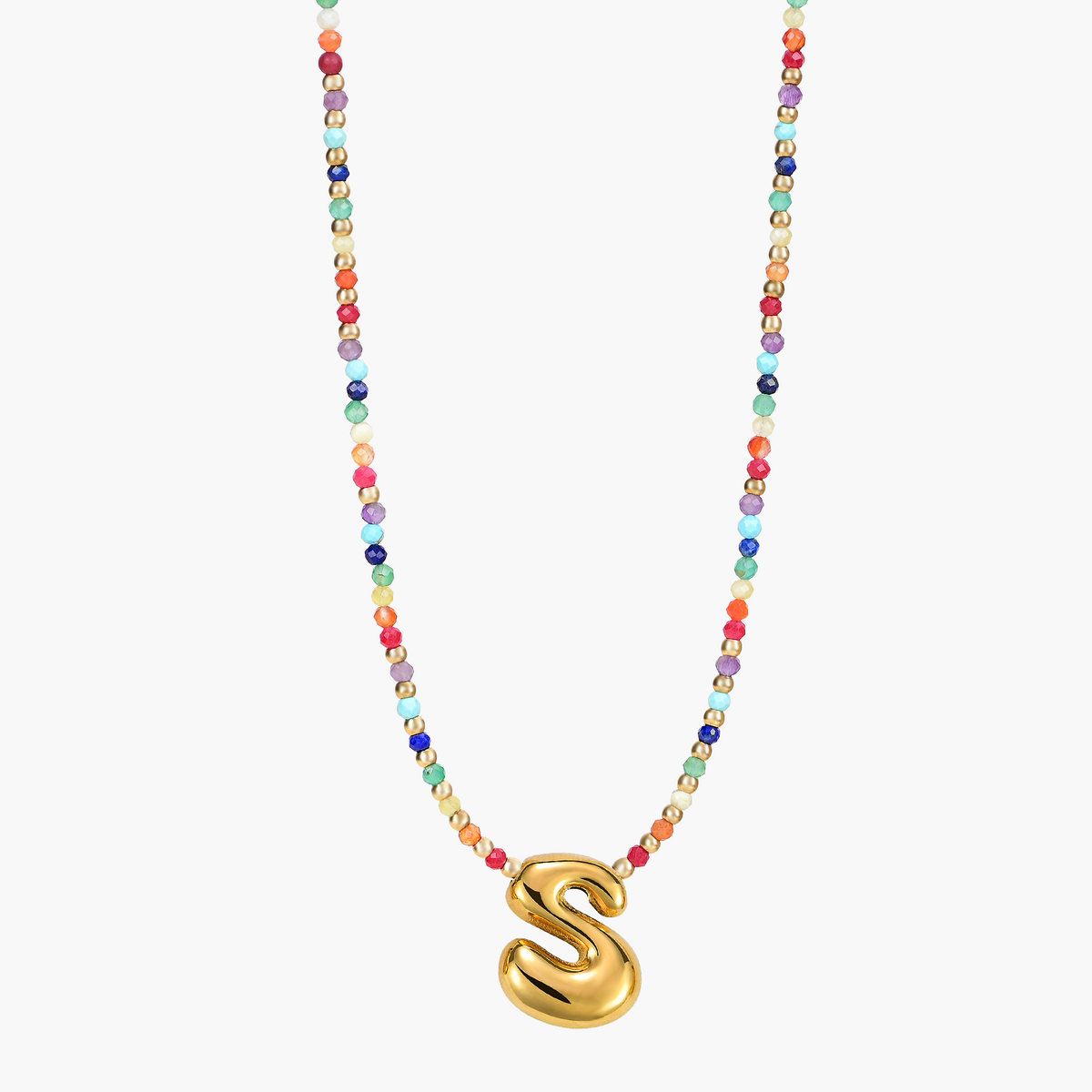 Rainbow Bubble Initial Ketting
