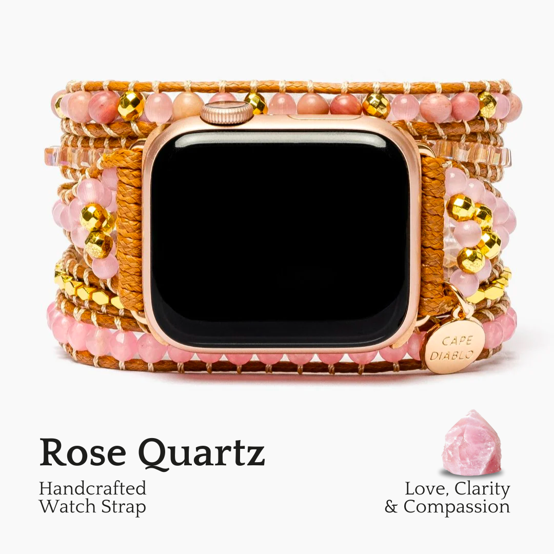 Gouden rozenkwarts Apple horlogebandje