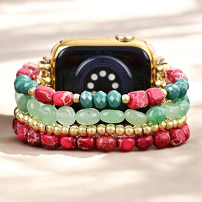 Evergreen Gouden Elegantie Kerst Apple Watch Band