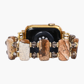 Desert Jaspis Rekbare Apple Watch Bandje
