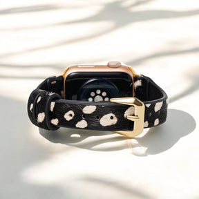 Monochrome Safari Leren Apple Watch Bandje