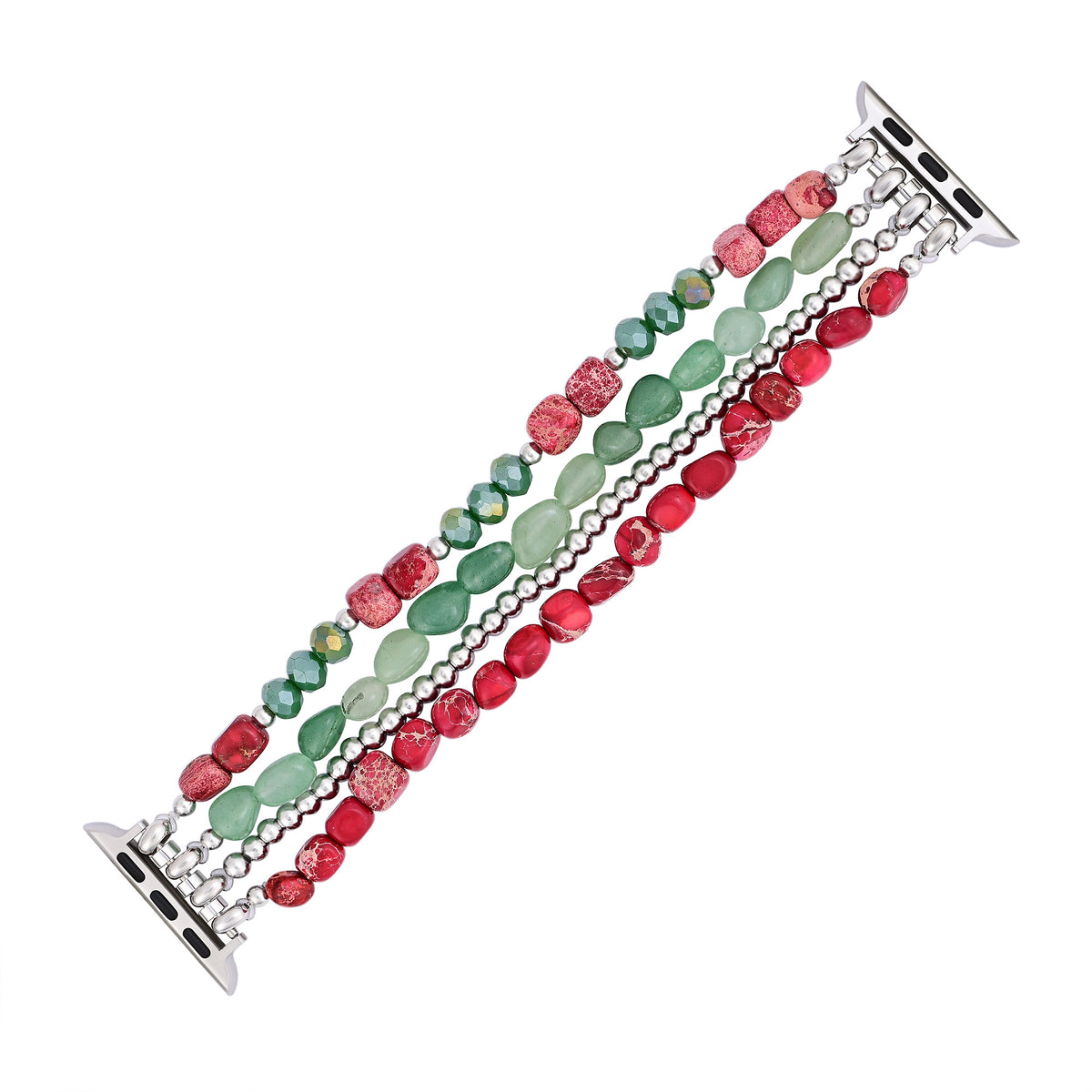 Evergreen Zilveren Elegantie Kerst Apple Watch Band