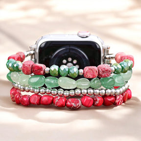 Bracelet Apple Watch Noël Élégance Argent Éternel
