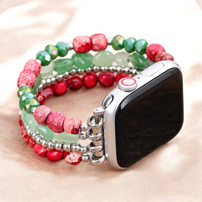 Bracelet Apple Watch Noël Élégance Argent Éternel
