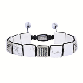 Herren Weiß Türkis Armband