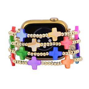 Bracelet Apple Watch extensible Chakra Cross