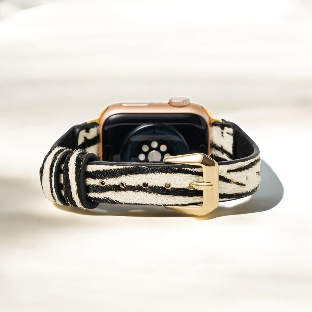 Bracelet Apple Watch en cuir Zebra Luxe