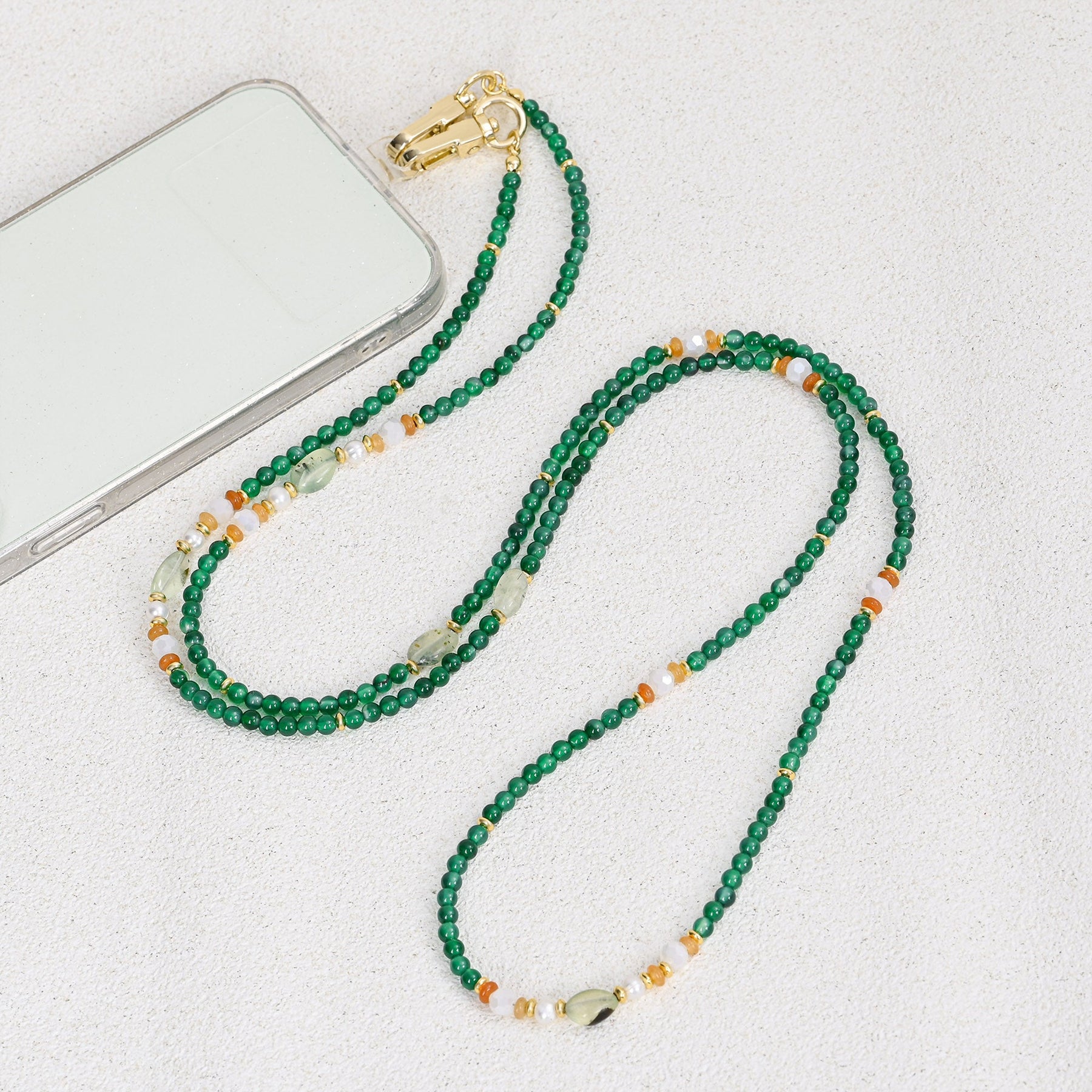 Green Agate Harmony Telefoonketting