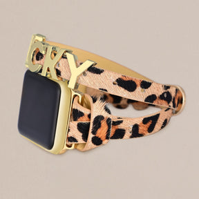 Glückliches Safari-Lederarmband für Apple Watch