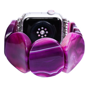 Mystic Plum Agaat Rekbare Apple Watch Band