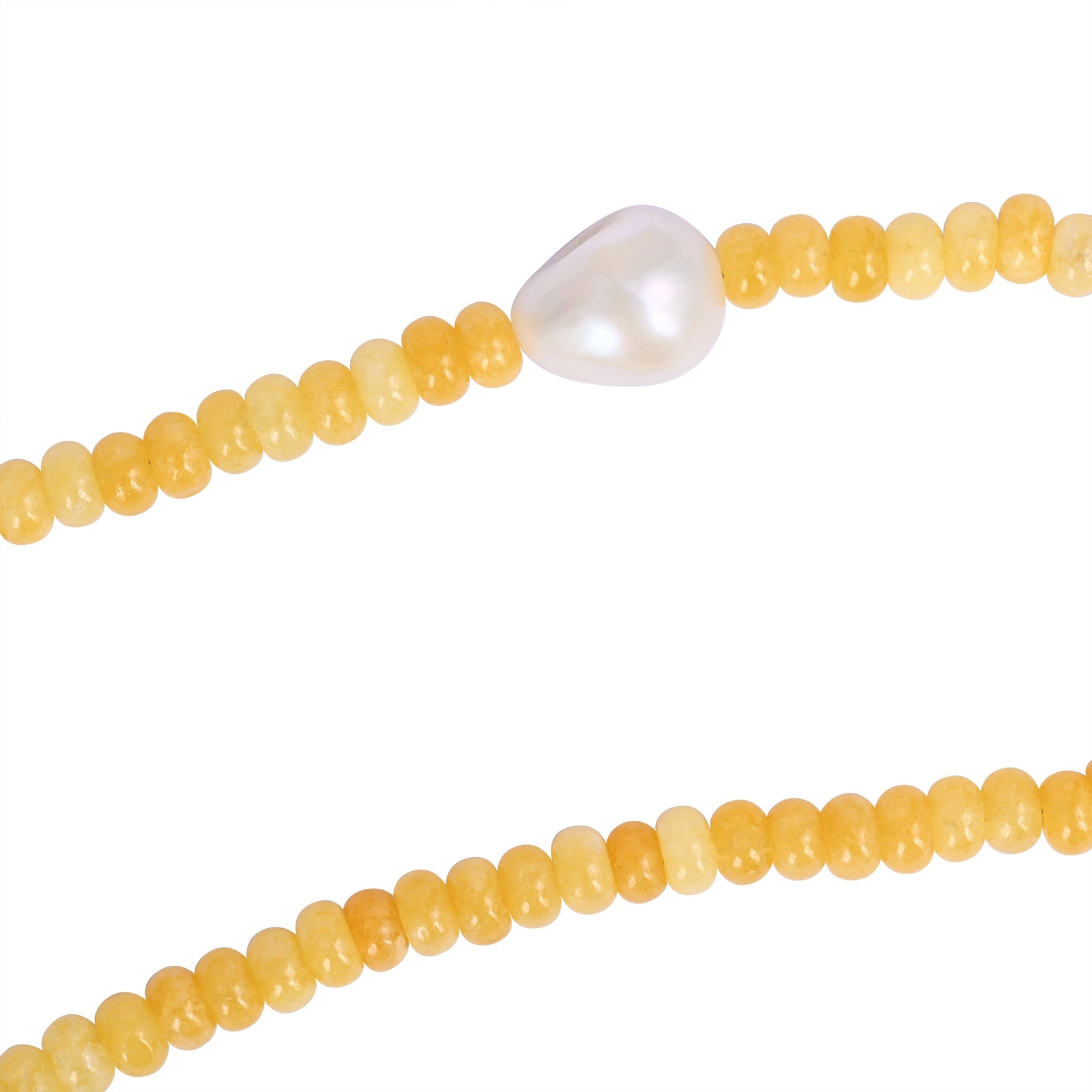 Collier de perles en citrine dorée